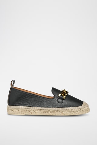 Espadrilles en cuir Lampedusa - Noir