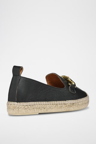 Espadrilles en cuir Lampedusa - Noir