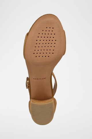 Sandales à talons en cuir de chèvre nubuck Virnilisa - Marron clair