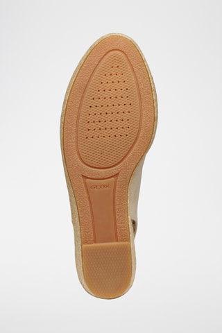 Sandales compensées en cuir de chèvre nubuck Iberide - Taupe