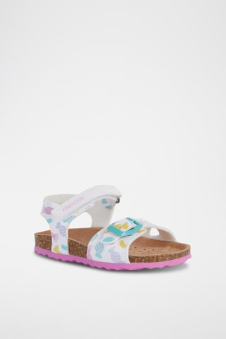 Sandales Chalki - Blanc et turquoise