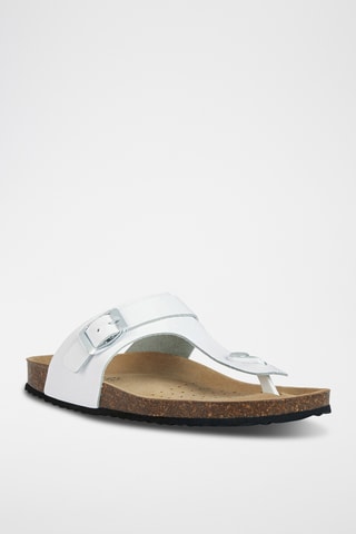 Sandales en cuir nappa Brionia - Blanc