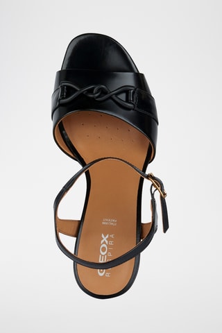 Sandales à talons en cuir Eraklia - Noir