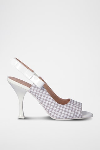 Sandales à talons en cuir Elisangel - Gris