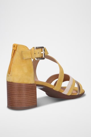 Sandales à talons en cuir Marykarmen - Moutarde