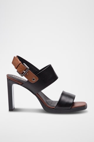 Sandales à talons en cuir Jenieve - Noir
