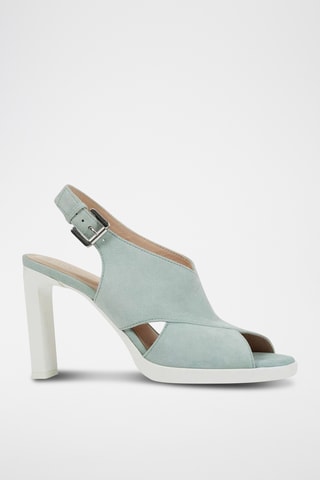 Sandales à talons en nubuck Jenieve - Vert d’eau