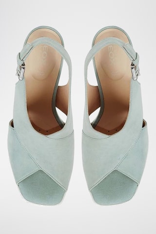 Sandales à talons en nubuck Jenieve - Vert d’eau