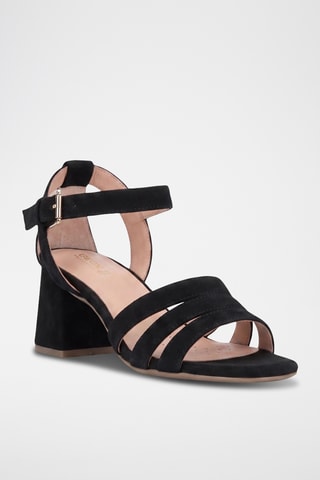 Sandales à talons en nubuck Seyla - Noir
