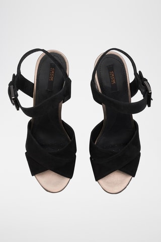 Sandales à talons en nubuck Galene - Noir