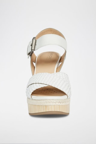 Sandales compensées en cuir Yulimar Blanc