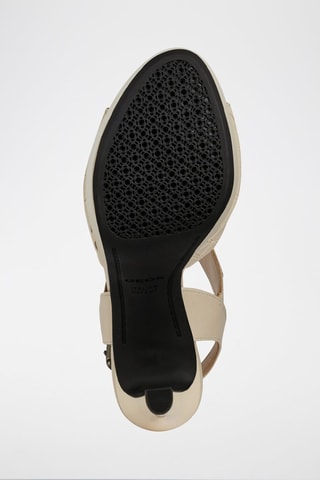 Sandales à talons en cuir Felyxa Écru