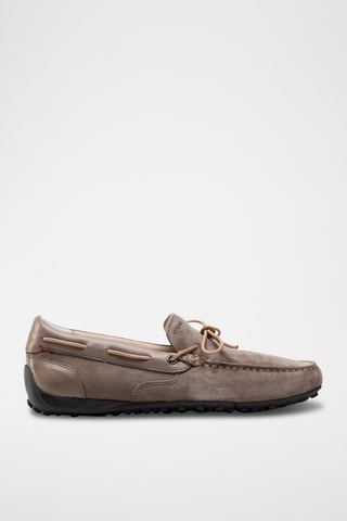Mocassins en cuir Snake - Taupe