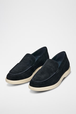 Mocassins en cuir de veau nubuck Spherica - Bleu marine