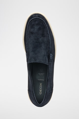 Mocassins en cuir de veau nubuck Spherica - Bleu marine
