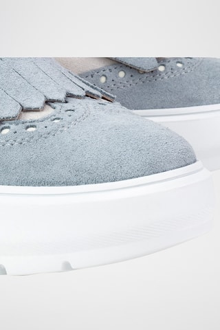 Mocassins plateformes en nubuck Kaula - Ecru et vert d’eau