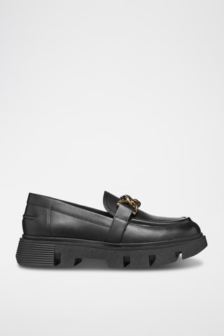Mocassins plateformes en cuir Vilde - Noir