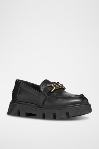 Mocassins plateformes en cuir Vilde - Noir