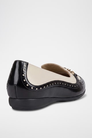 Mocassins en cuir Annytah - Noir et beige