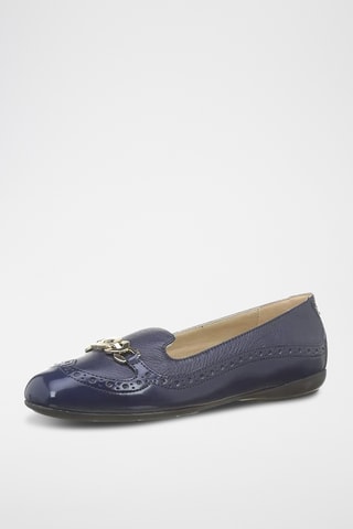 Mocassins en cuir Annytah - Bleu marine