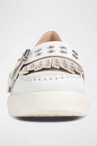 Mocassins compensés en cuir nappa Wimbley - Blanc 