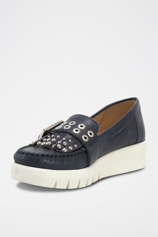 Mocassins en cuir nappa Wimbley  Bleu marine 