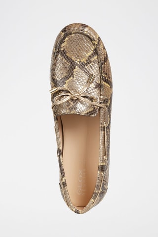 Mocassins en cuir Leelyan Ocre et doré