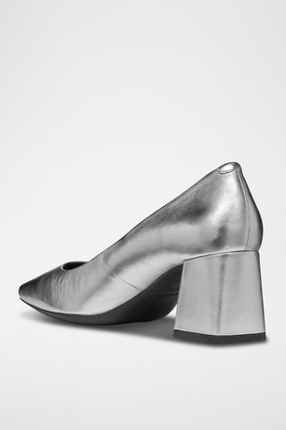 Escarpins en cuir Giselda - Argenté