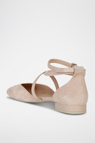 Escarpins en cuir de chèvre nubuck Charyssa - Beige clair