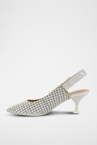 Escarpins en cuir Elisangel - Gris clair et blanc