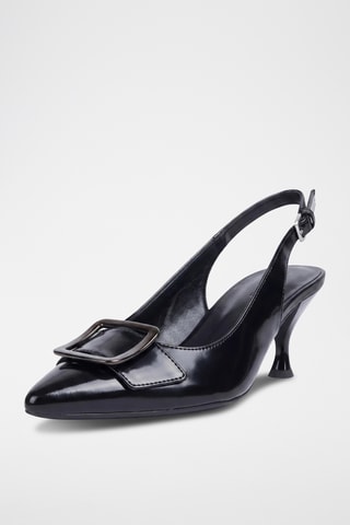 Escarpins en cuir verni Elisangel - Noir