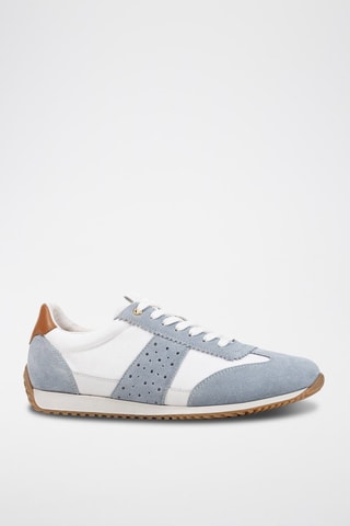 Baskets en cuir D Calithe - Gris et blanc