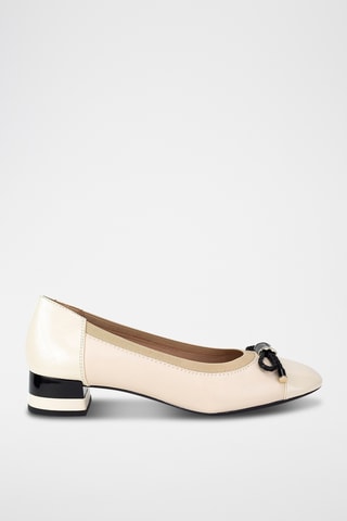 Ballerines en cuir nappa Chloo - Ecru