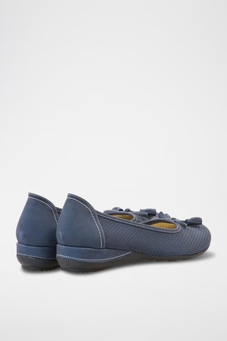 Ballerines en cuir Annytah - Bleu marine