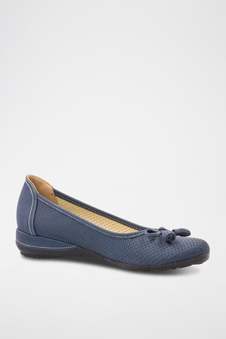 Ballerines en cuir Annytah - Bleu marine