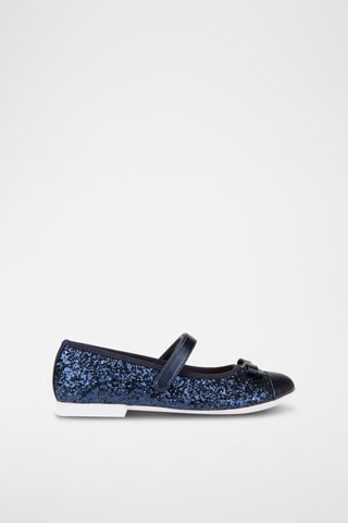 Babies en cuir Plie - Bleu marine