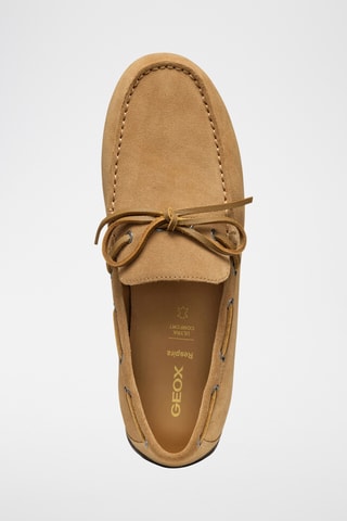 Chaussures bateau en cuir de veau nubuck Spherica - Marron