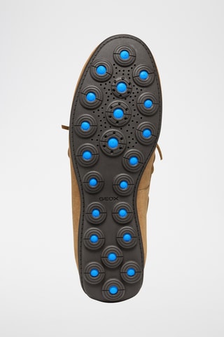 Chaussures bateau en cuir de veau nubuck Spherica - Marron