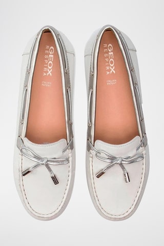 Chaussures bateau en cuir Leelyan - Blanc
