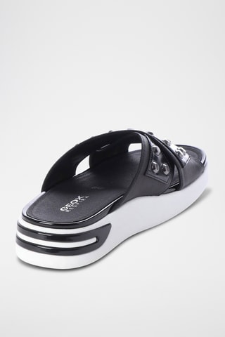 Mules plateformes en cuir Ottaya - Noir