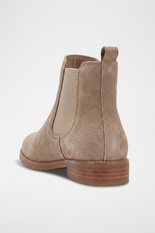 Bottines Chelsea en nubuck Brogue - Beige