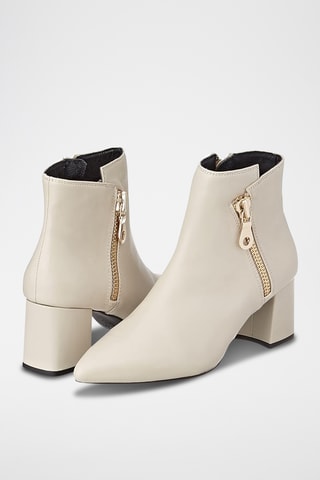 Bottines en cuir Bigliana - Taupe