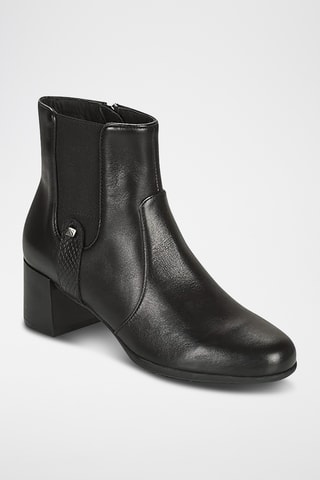 Bottines en cuir - Noir