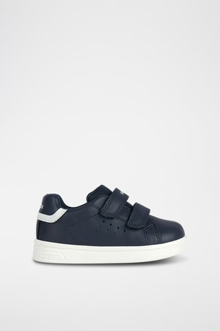 Bottines en cuir Djrock - Bleu marine et blanc