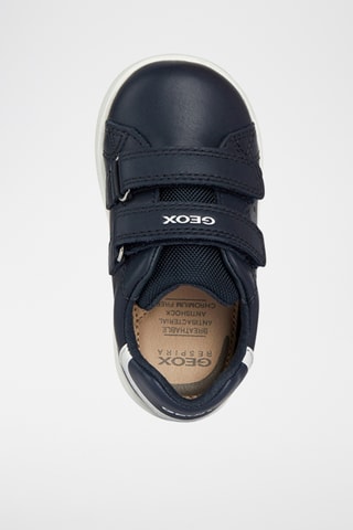 Bottines en cuir Djrock - Bleu marine et blanc