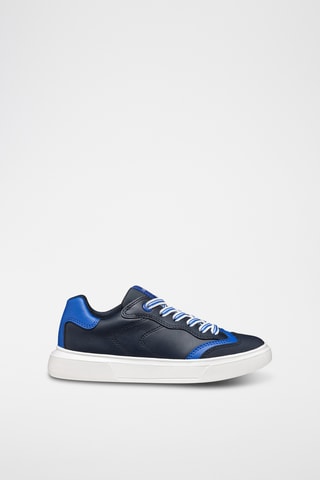 Baskets en cuir de veau Nettuno - Bleu marine