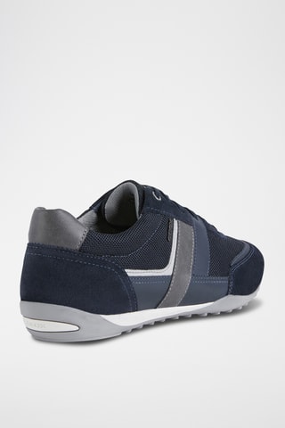 Baskets en cuir Wells - Bleu marine