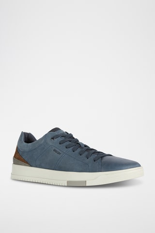 Baskets en cuir nappa Segnale - Bleu marine