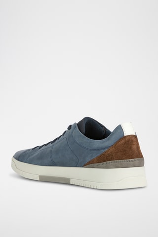 Baskets en cuir nappa Segnale - Bleu marine