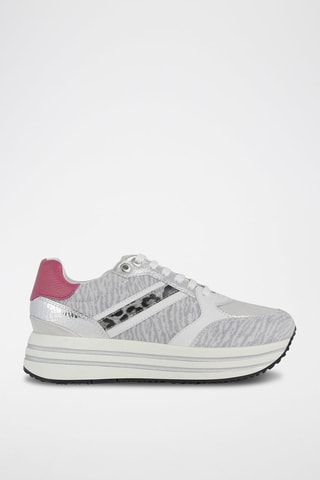 Baskets plateformes en cuir Kency Blanc cassé